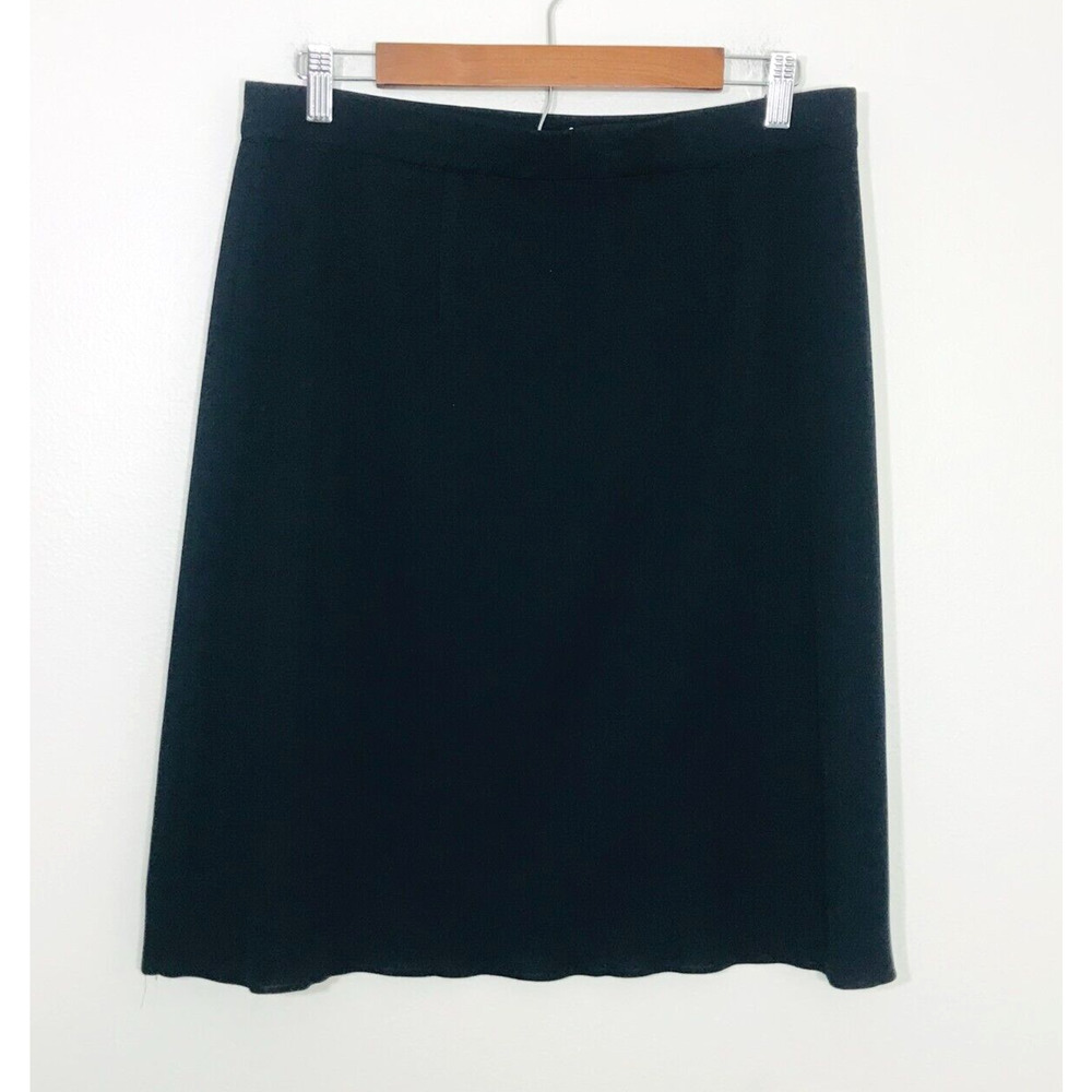 MISOOK‎ Ponte Micro Knit Pull-On Straight Pencil Skirt Black Careerwear, PL - Picture 3 of 6